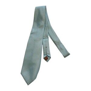 #6380 Tasso Elba Light Aqua Blue Vintage Silk Necktie